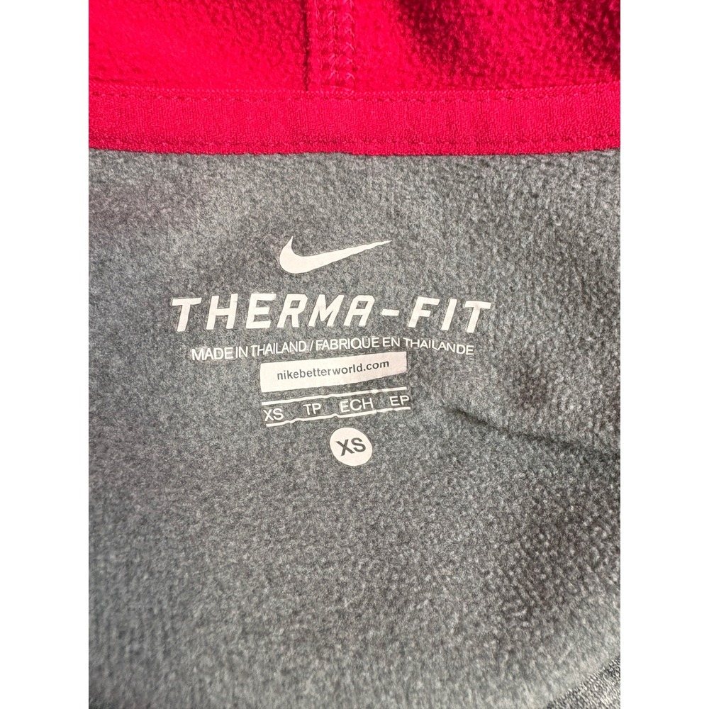 Nike Therma-FIT Full Zip Hoodie Gray Pink Colorblock Thumbhole XS 683656-066 - Picture 4 of 6